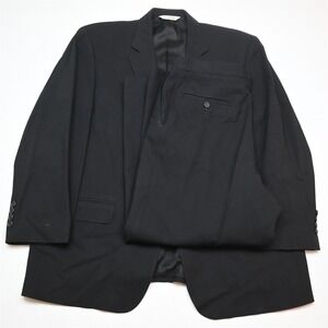 Pronto Uomo 42S 34x28 Black Comfort Stretch 100% Wool Mens Jacket Pants Suit